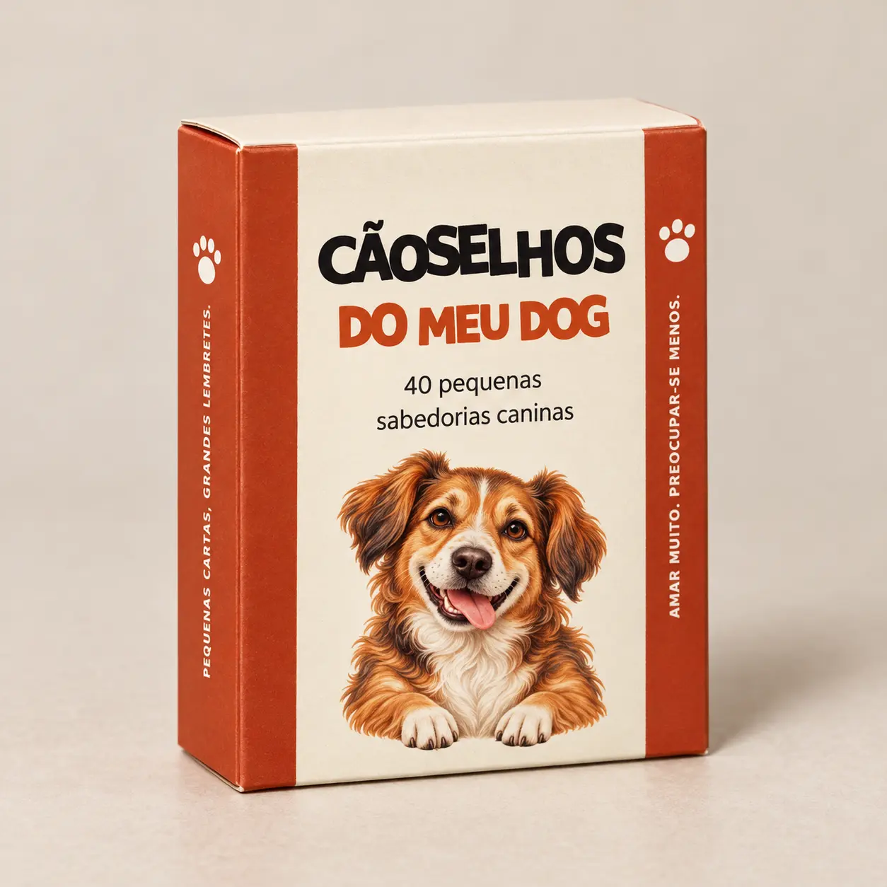 Mockup da caixa personalizada para guardar as cartas